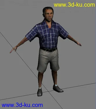 人物模型加贴图的图片