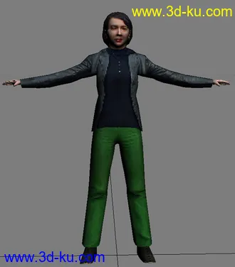 人物模型加贴图的图片