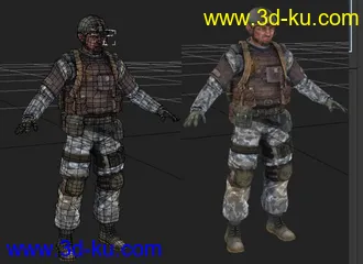 3D打印模型Xsi Asia大师班——士兵低模——max的图片