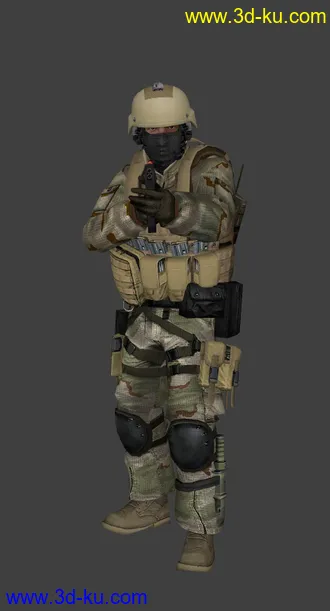 3D打印模型Half Life 男性 Desert Soldier的图片