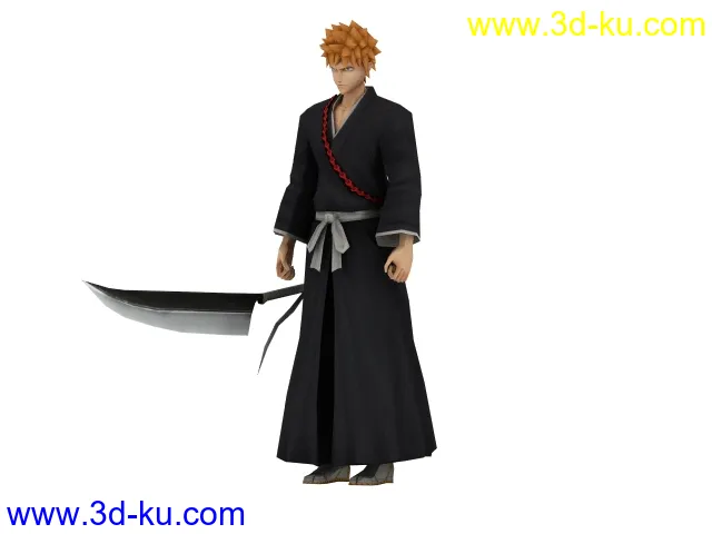 Bleach 男性 Kurosaki Ichigo(Zangetsu)(死神)模型的图片1