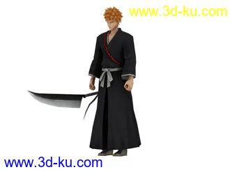 3D打印模型Bleach 男性 Kurosaki Ichigo(Zangetsu)(死神)的图片
