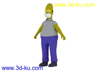 3D打印模型男性 河馬 辛普森 Homer Simpson的图片