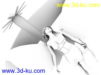 3D打印模型硝烟中的女人的图片