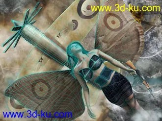 3D打印模型硝烟中的女人的图片