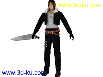 3D打印模型太空戰士系列 VIII 男性 Squall Leonhart的图片
