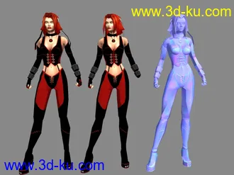 3D打印模型吸血战士2 BloodRayne2的标准服装的图片