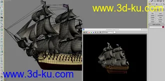 3D打印模型再来一个－－超精细帆船的图片