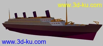 三艘客轮模型的图片