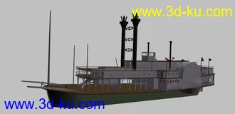 三艘客轮模型的图片