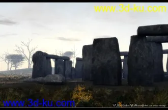一堆石头(巨石阵)的模型的图片