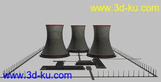 火力电厂建筑模型的图片