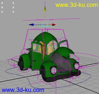 3D打印模型MayaCar_AaronParker卡通小汽车（不能动的我不发）的图片