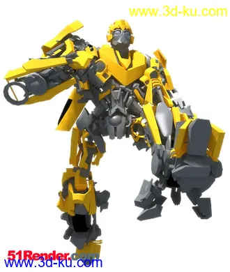 3D打印模型变形金刚电影中“大黄蜂”精模的图片