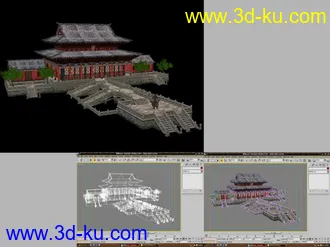 3D打印模型中国古代建筑房子之③的图片
