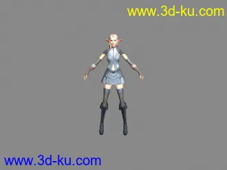 天堂2女精灵标准姿势模型的图片