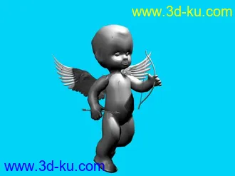 3D打印模型可爱的小天使雕塑的图片
