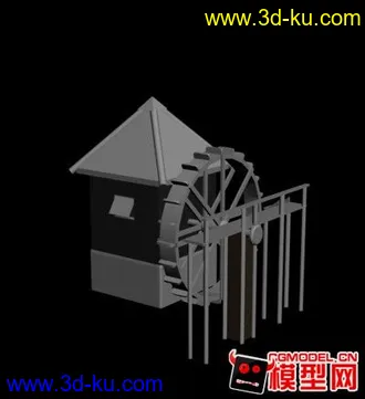 3D打印模型来个水车场景！的图片