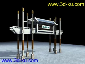 3D打印模型牌楼的图片