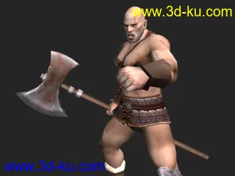 3D打印模型带贴图＋骨骼＋动作的战士（申请求精）的图片