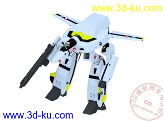 太空堡垒 变形战斗机VF1J、VF1A模型，obj格式，无贴图的图片