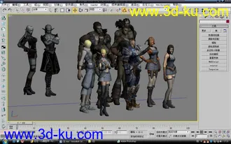 3D打印模型游戏角色一群的图片