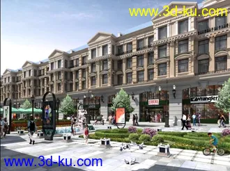 一条欧式街道模型的图片