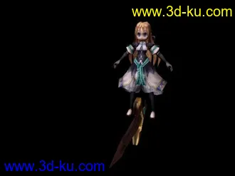 3D打印模型游戏少女的图片
