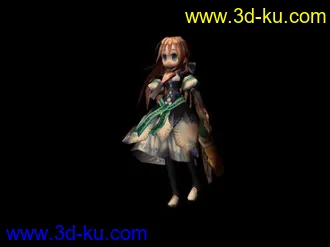 3D打印模型游戏少女的图片