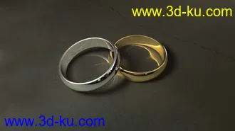 3D打印模型渲染测试用戒指一对的图片
