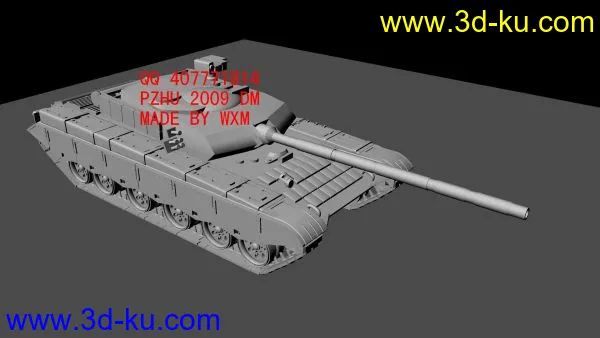 初学maya建立的AK47 另预告99式主战坦克（OBJ格式）模型的图片1