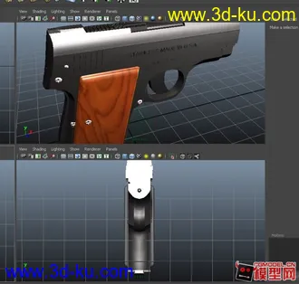 3D打印模型吐血啦~~~精美9mm美产GUN的图片