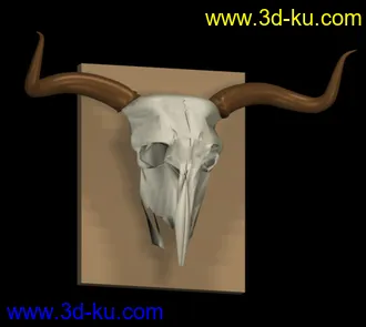 一个牛头的模型的图片