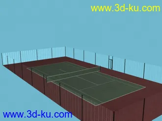 网球场模型,再增加个篮球场模型的图片