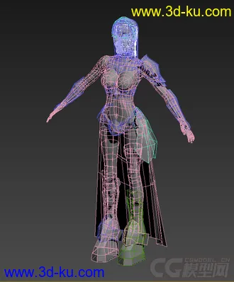 3D打印模型初试MAX,人物摸索中的图片