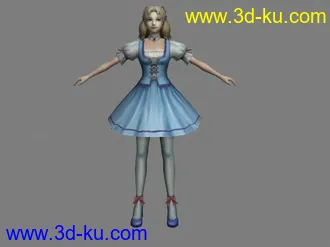3D打印模型制作狂系列（蓝裙少女）的图片