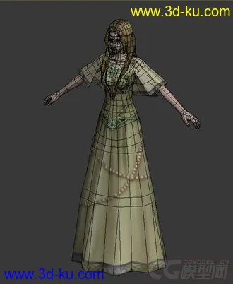 3D打印模型制作狂系列（黄裙少女）的图片