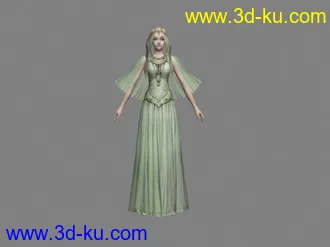 3D打印模型制作狂系列（纱裙女）送给夜猫儿3D工作者朋友们的图片