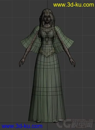 3D打印模型制作狂系列（纱裙女）送给夜猫儿3D工作者朋友们的图片