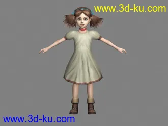 3D打印模型制作狂系列（小女孩）送给深夜捧场的李昭然的图片