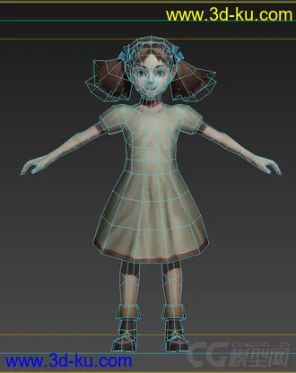 3D打印模型制作狂系列（小女孩）送给深夜捧场的李昭然的图片