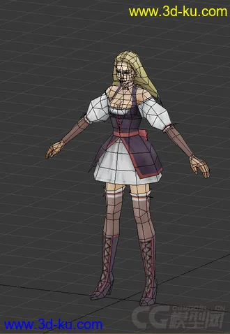 制作狂系列（酒吧女）希望大家也无私的把模型拿出来交流的图片