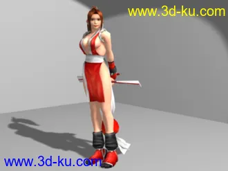 3D打印模型不知火舞+骨骼+动作的图片