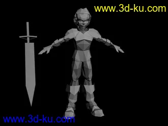 3D打印模型一个低模人物 没贴图的图片