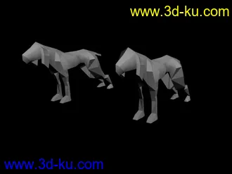 3D打印模型低模的狗的图片