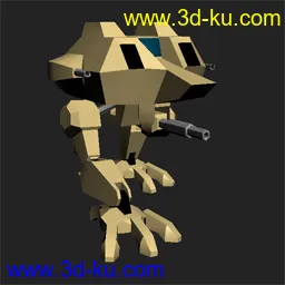 3D打印模型我做的战斗机器人-带骨骼动画的图片