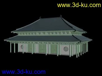 3D打印模型大雄宝殿的图片