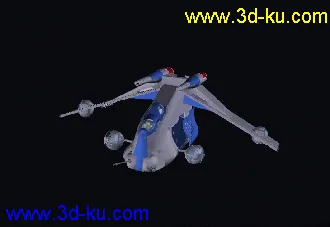 3D打印模型星球大战，克隆军队直升机，3ds格式，无贴图的图片