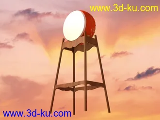 3D打印模型灯笼和鼓（ＭＡＸ８文件，有材质）的图片