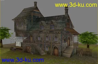 3D打印模型找到了一年前做的房屋，来跟大家分享的图片